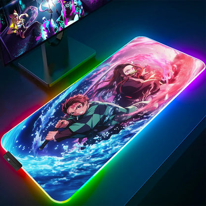 Alfombrilla RGB con Iluminación LED | Espíritu de los Hermanos 🌊🌸