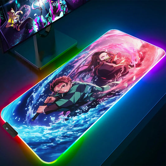 Alfombrilla RGB con Iluminación LED | Espíritu de los Hermanos 🌊🌸